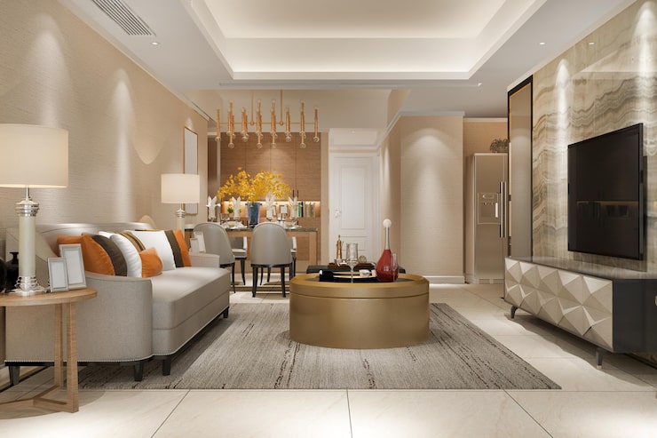 Living room interior - Kolte Patil Sinhagad Road