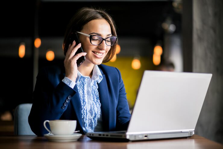 Sales consultant on a call, representing the Kolte Patil Sinhagad Road enquiry team